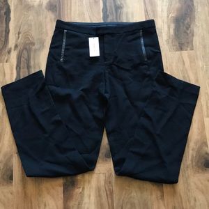 NEW Helmut Lang Pants w/ Leather Trim 2